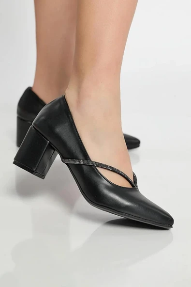 Walkenzo 3932 Kadın 6 cm Topuklu Cilt Ayakkabı ürün görseli 1