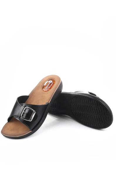 Gezer 10826 Massage Soft Taban Günlük Tokalı Kadın Terlik - Resim 9