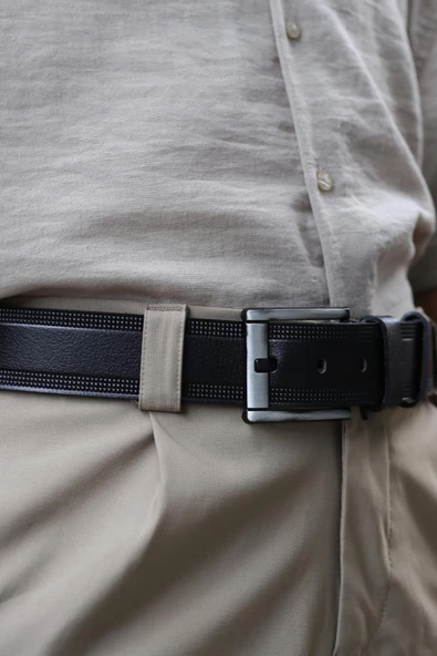 Walkenzo Smt-3986 Erkek Hakiki Deri Klasik Kot Kemeri - Resim 2