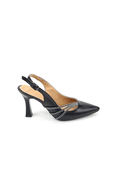 Papuçcity Wzy 02814 8,5 Cm Topuklu Kadın Arkası Açık Stiletto Ayakkabı - 7
