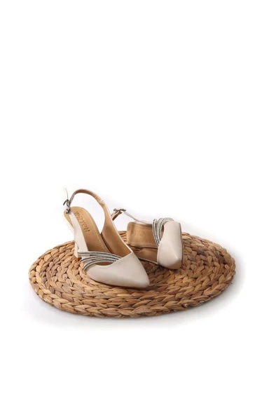 Papuçcity Wzy 02814 8,5 Cm Topuklu Kadın Arkası Açık Stiletto Ayakkabı - 5