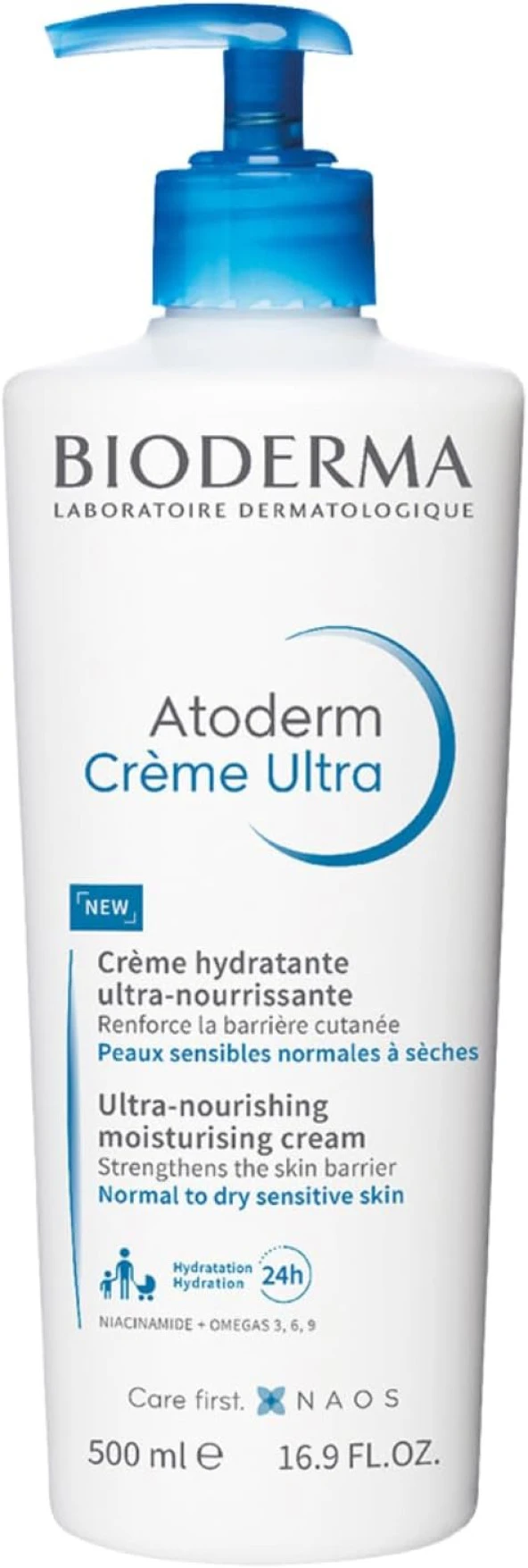 Atoderm Cream Ultra Normal ve Kuru Ciltler için Nemlendirici Yüz, Vücut Bakım Kremi Bebek, Çocuk ve Yetişkin Kullanımına Uygun 500 ml