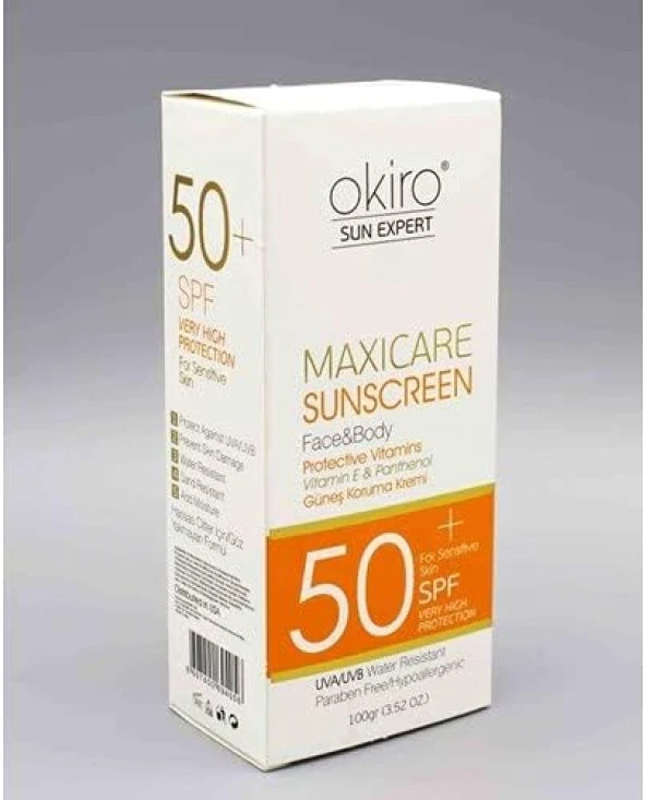 OKİRO GÜNEŞ KORUMA KREM SPF +50