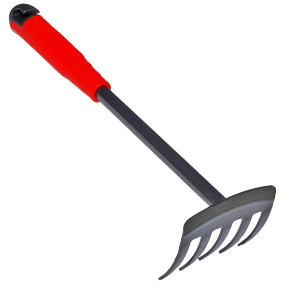 Metal Uçlu Hobi Bahçe Seti 3'Lü Kürek Tırmık Çapa Çiçek Bakımı Toprak Kazma Seti - 5