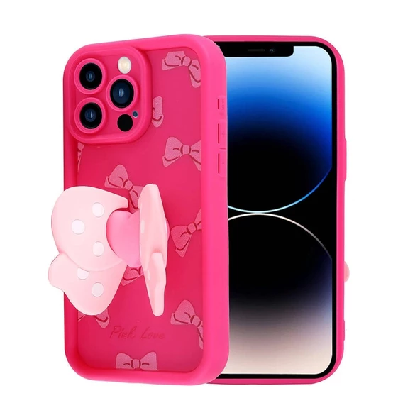 iPhone 14 Pro Uyumlu Kılıf Kamera Korumalı Figür Tasarımlı Kapya Kapak - 2