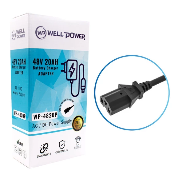 WELLPOWER WP-4820P 48V 20A ELEKTRİKLİ BİSİKLET ŞARJ CİHAZI