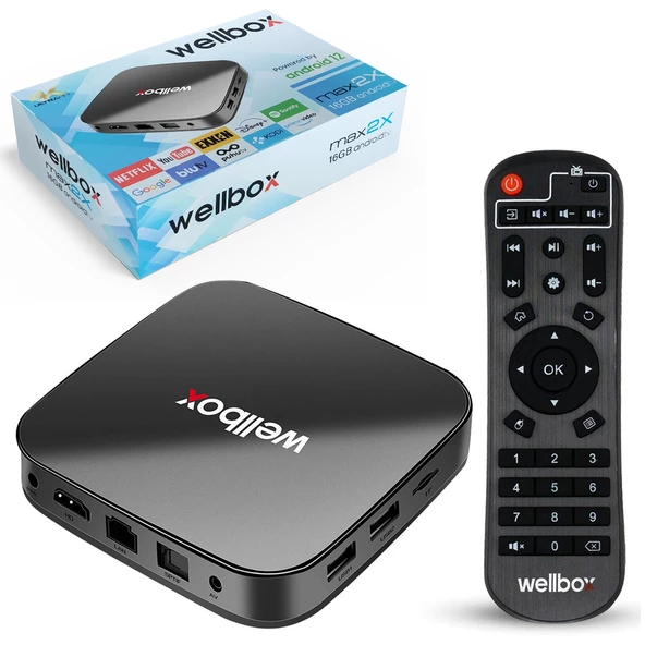 WELLBOX MAX-2X Android Tv Box 2+16GB