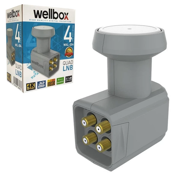 WELLBOX WXL-104/204 4Lü Lnb (Quad) Gold 0.1Db 3D Fhd 4K