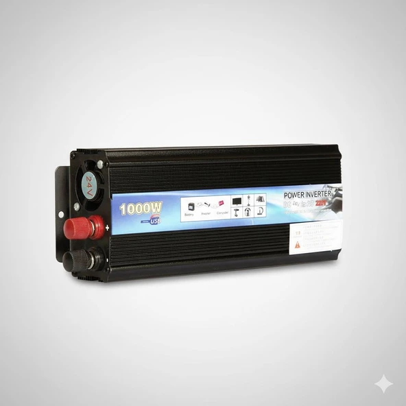 Space 1000W 12V-220V USB'li İnverter Güç Dönüştürücü ürün görseli 1