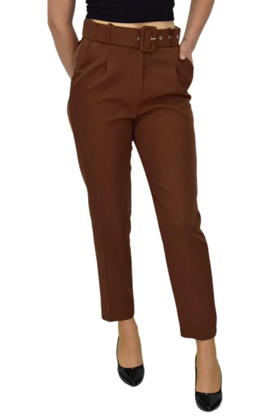 Kadın Büyük Beden Kemerli Pantolon BGL-ST03691 - Resim 5