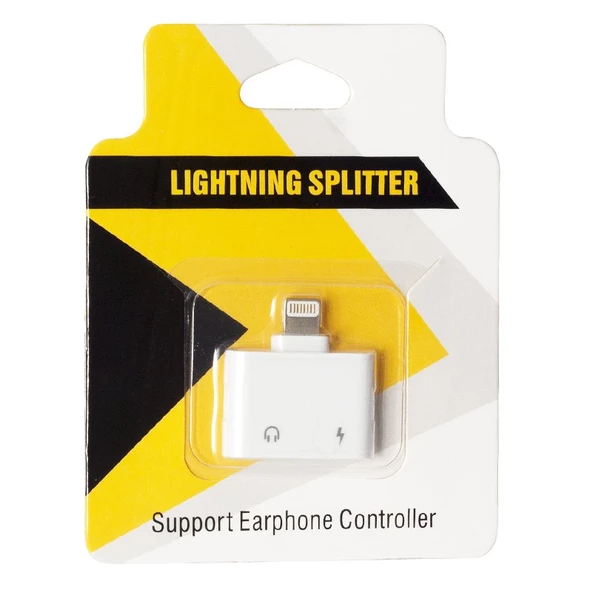 POWERMASTER PM-18853 IPHONE ŞARJ VE KULAKLIK ÇOKLAYICI ÇEVİRİCİ ADAPTÖR LIGHTNING TO 2 X TYPE-C - 3