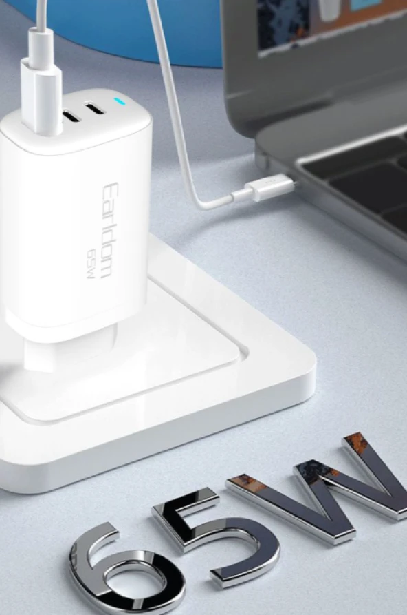 Peeq Earldom EU26C 2 Adet 65W Type-C Çıkışlı Hızlı Şarj Cihazı - 4