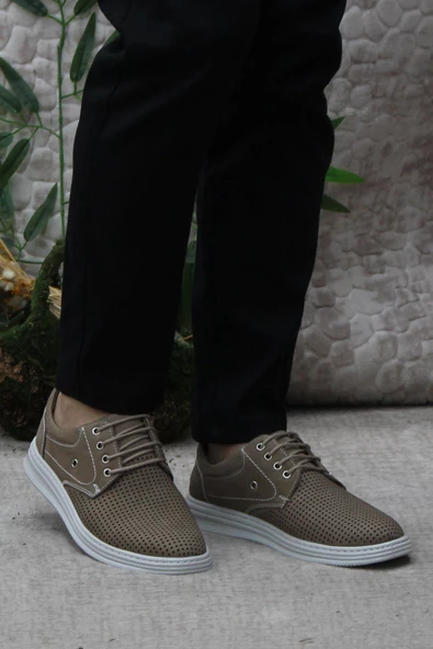 Mehmet Mete 1120 Kum Nubuk Hakiki Deri Erkek Ayakkabı - Resim 2