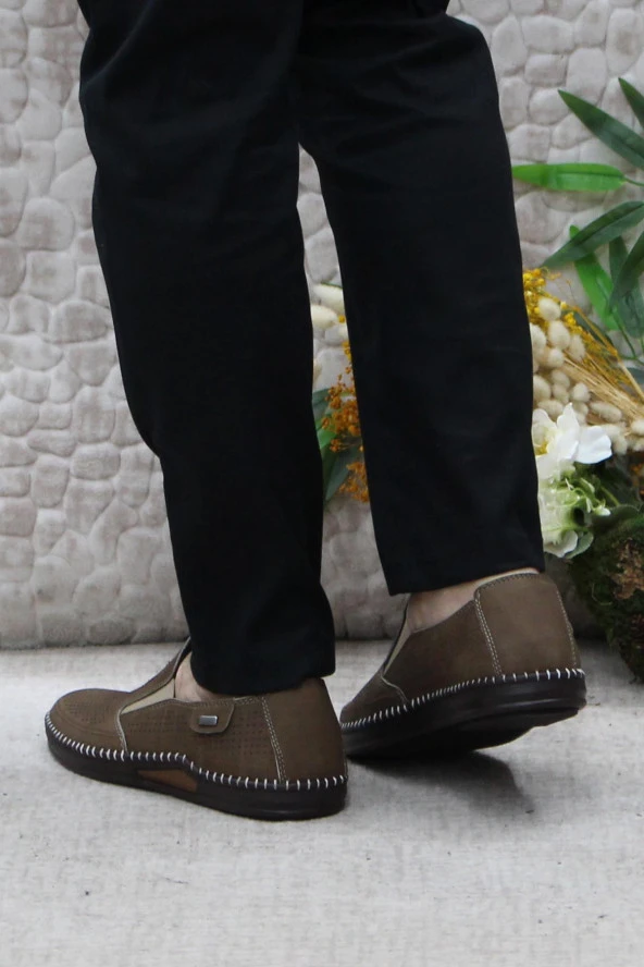 Mehmet Mete 030 Kahve Nubuk Hakiki Deri Erkek Ayakkabı - Resim 4