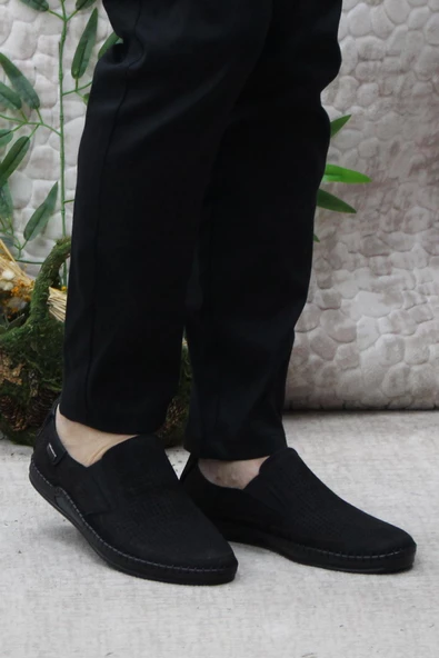 Mehmet Mete 030 Siyah Nubuk Hakiki Deri Erkek Ayakkabı - Resim 2