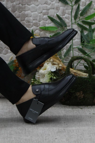 Pierre Cardin 14207 Siyah Orijinal Ürün İç Ve Dış Hakiki Deri Erkek Ayakkabı - Resim 5