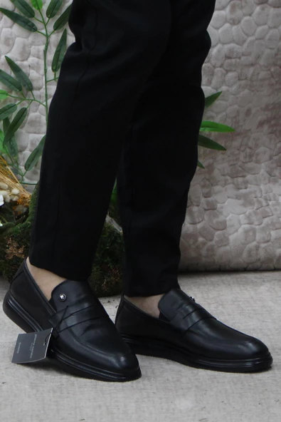 Pierre Cardin 14207 Siyah Orijinal Ürün İç Ve Dış Hakiki Deri Erkek Ayakkabı - Resim 2