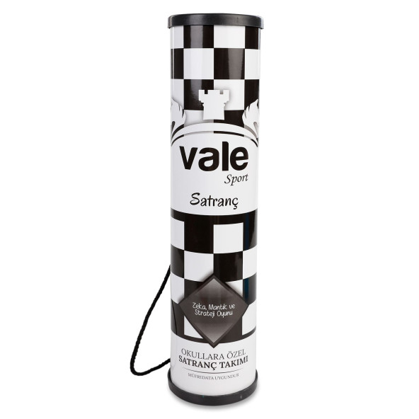 Vale Okul Tipi Satranç Takımı Rulo Çantalı Büyük Boy Kutulu 44 Cm