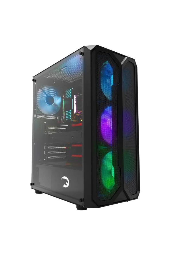 GamePower Aura 4*120mm Siyah Fan A-RGB Şerit Led Gaming ATX Kasa