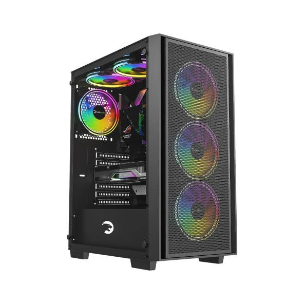 GamePower Flex 4*120mm A-RGB Fan ATX Midi Tower Siyah Gaming Kasa