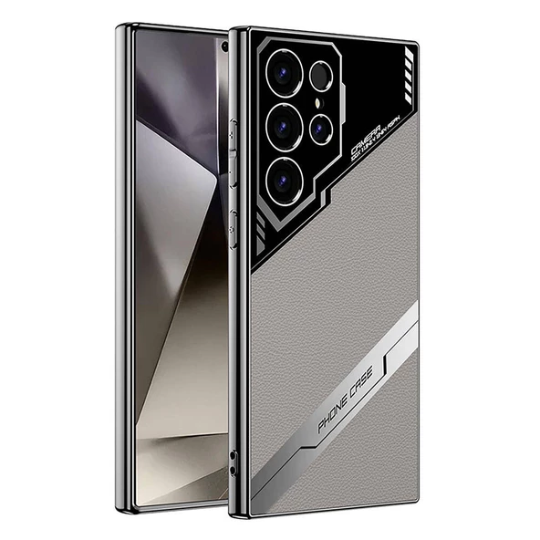 Gpack Samsung Galaxy S24 Ultra Kılıf Suni Deri Tasarım Yeni Seri Procase Kapak - Resim 4