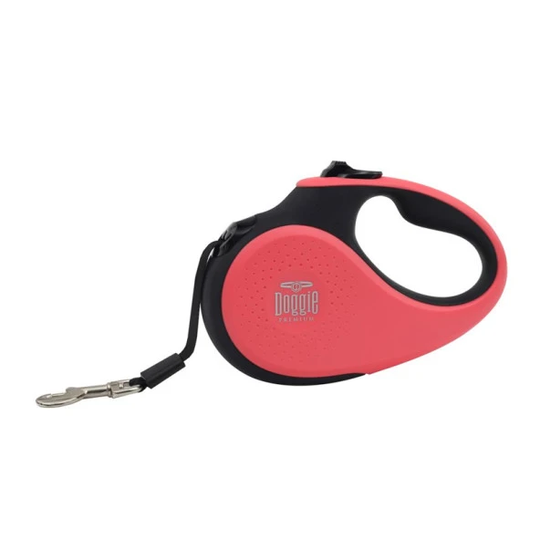 Doggie Otomatik Uzatma Tasması Soft Seri Pembe 50kg 5Metre