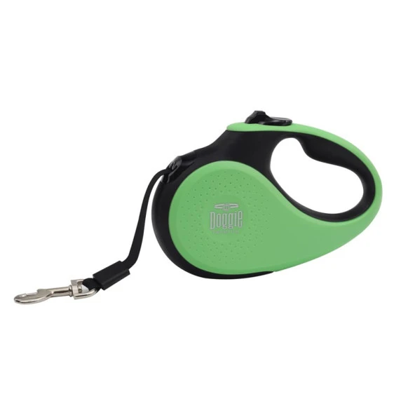 Doggie Otomatik Uzatma Tasması Soft Seri Yeşil 12kg 3Metre
