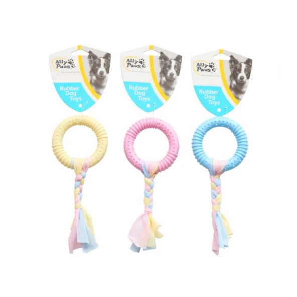 10603 Ally Paws İpli Kauçuk Halka Köpek Oyuncağı
