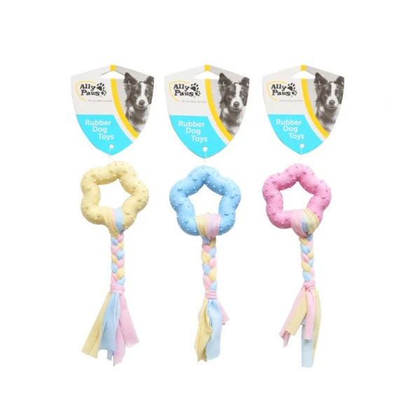 10604 Ally Paws İpli Kauçuk Halka Köpek Oyuncağı