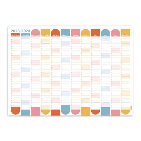 Eylül Başlangıç 2024-2025 Akademik Takvim Renkli, Akademik Planlayıcı Takvim, Duvar Takvimi - 5