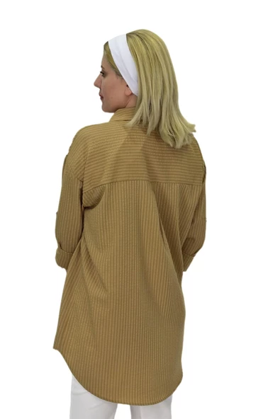 Kadın Gofre Gömlek BGL-ST03697 - Resim 9