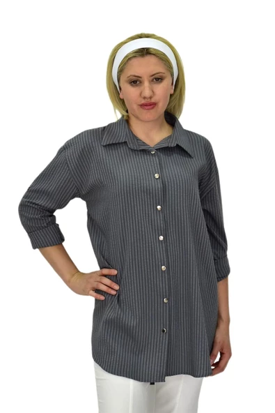 Kadın Gofre Gömlek BGL-ST03697 - Resim 6