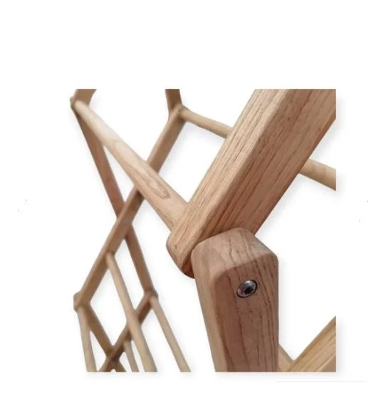 HK Ahşap Kurutmalık, Çamaşır Kurutmalık, Çamaşır Askısı, Dilsiz Uşak, Askılık, Doğal Verniksiz - Resim 6