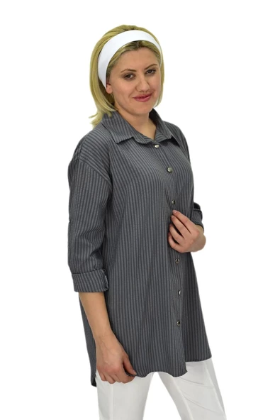 Kadın Gofre Gömlek BGL-ST03697 - Resim 8