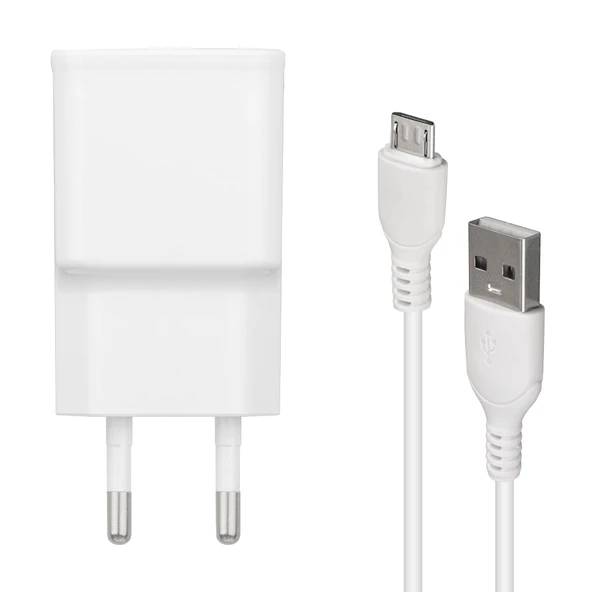 WEKO WK-21434 S6 2.1 AMPER ŞARJ BAŞLIK ADAPTÖRÜ + MICRO USB KABLO(NO:3) - 2
