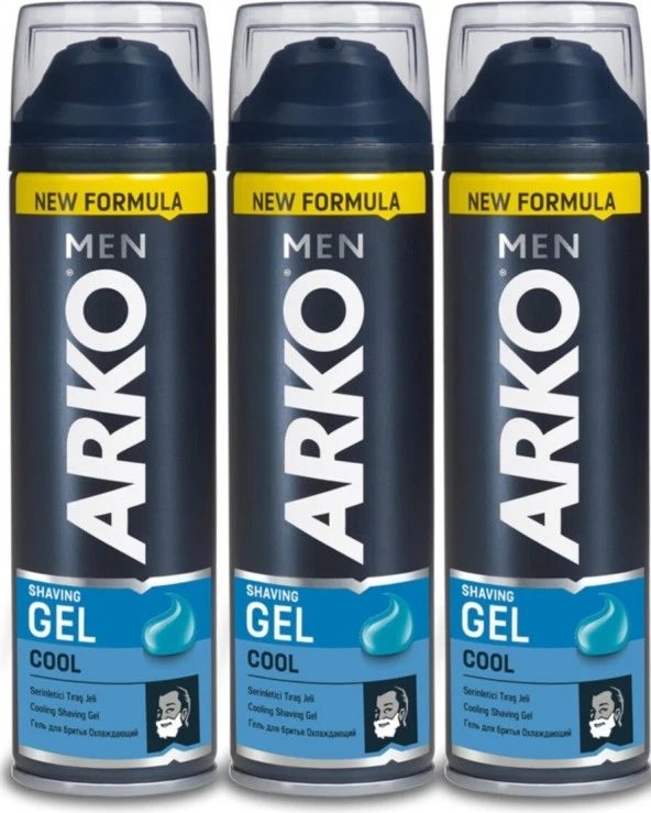 Arko Men Cool Tıraş Jeli 200 ml 3 Adet