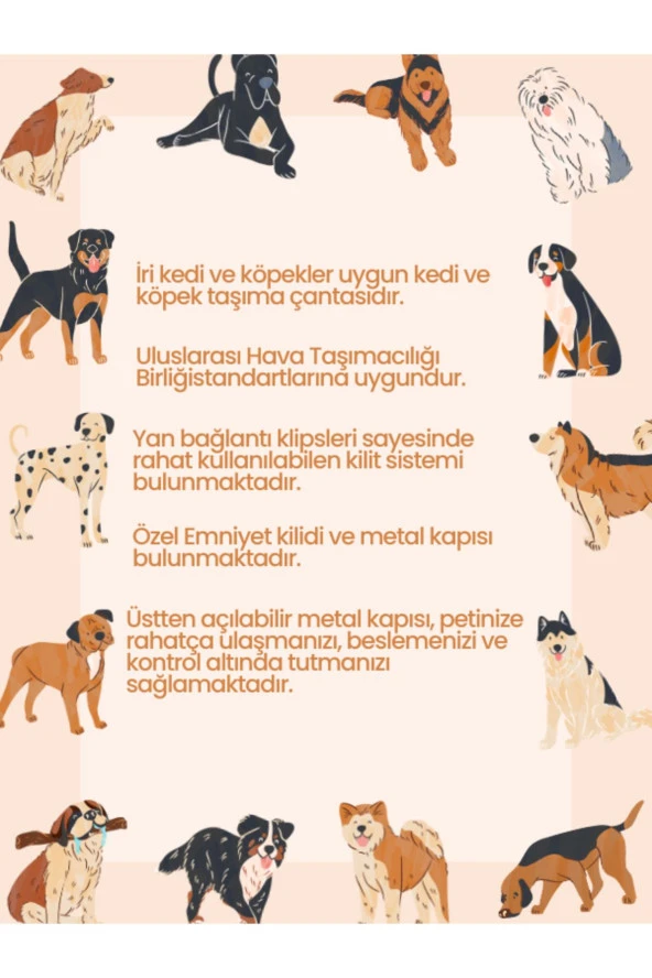 Strong Üstten Açılabilir Kedi-köpek Taşıma Çantası 63x41x40 cm Lacivert - 2