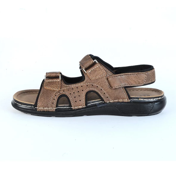 Gezer 10676 Kahve Cırtlı Yazlık Erkek Sandalet - 2