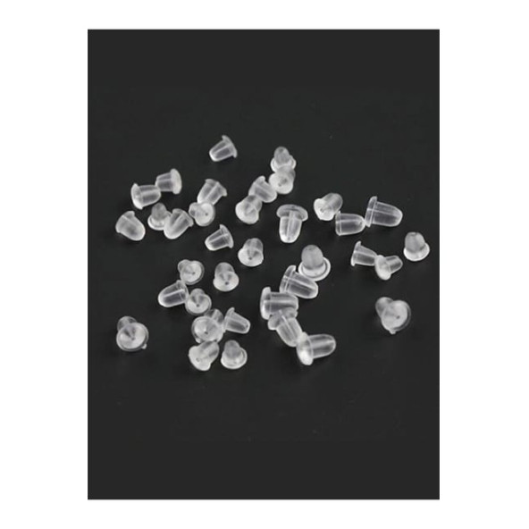 Silikon Şeffaf Küpe Arkası 50 Adet