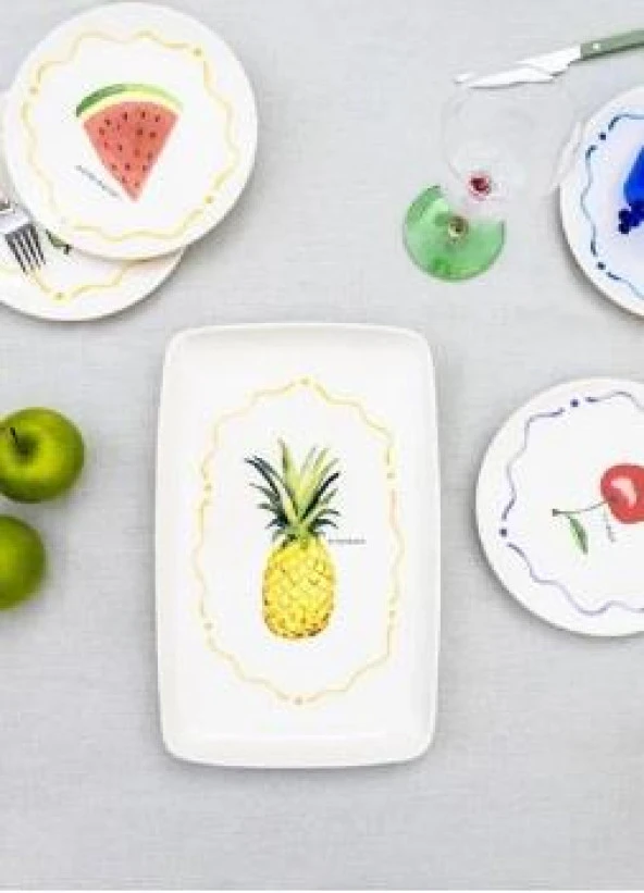 The Mia Furutta Dikdörtgen Servis 34x25 cm FTT0003 - 3