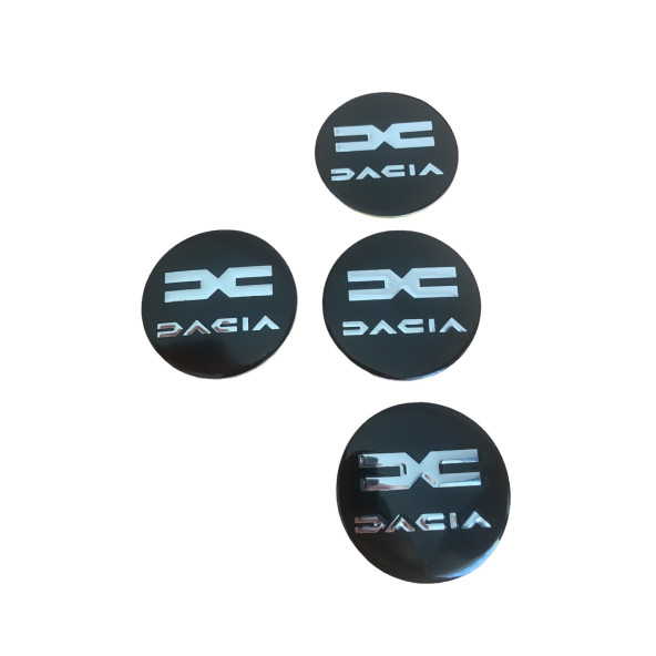 DACIA YENİ NESİL LOGOLU 56 MM 4 ADET JANT GÖBEK STICKER - Resim 3