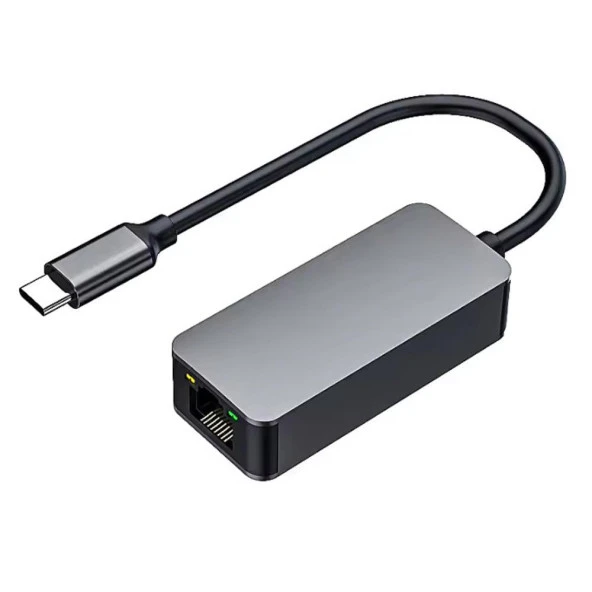 PrimeX PX-4752 Type C To Gigabit Ethernet, Type C to RJ45 10/100/1000/2500Mbps Gigabit İnternet Çevirici, Type-C to Ethernet Dönüştürücü Adaptör