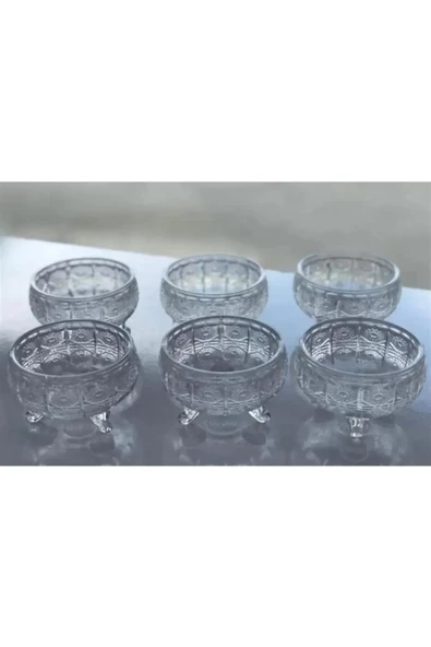 Cam Ayaklı Kase 6'lı Kristal Görünüm Royaleks-69812 - 2