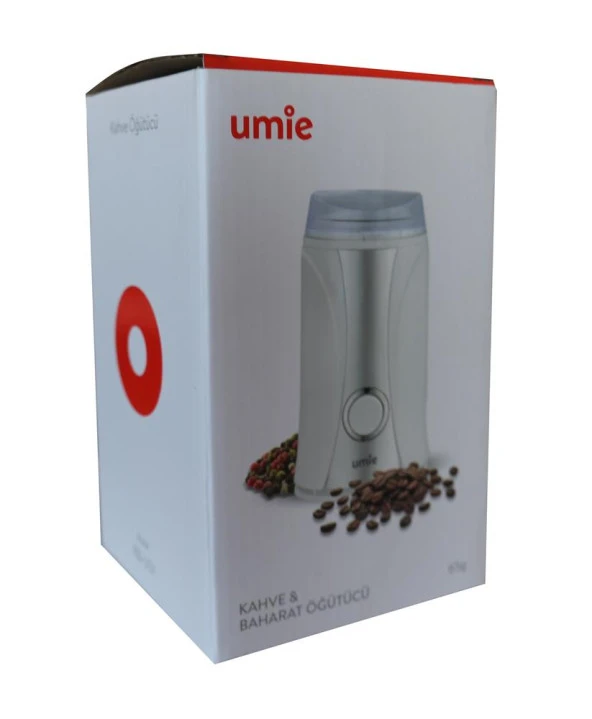 UMIE 65 Gram kapasiteli Beyaz 160W Kahve ve Baharat Öğütücü