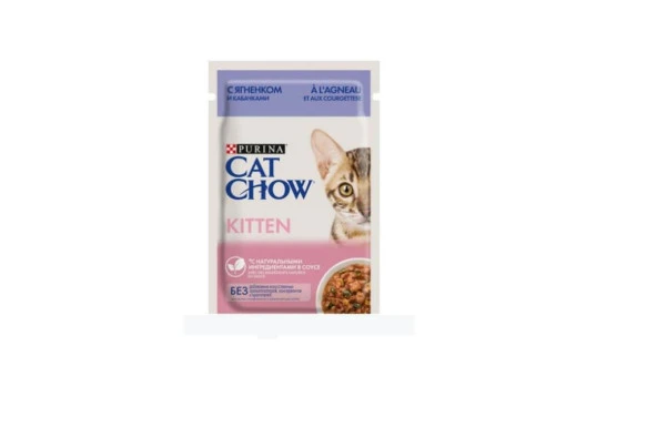 Purina Cat Chow Kitten Yavru Kuzu Etli Yaş Kedi Maması 85gr*12 Adet ürün görseli