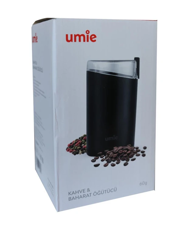 UMIE 60 Gram kapasiteli Siyah 140W Kahve ve Baharat Öğütücü