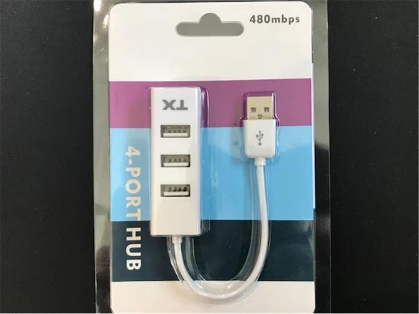 Tx 4 öPort Usb Hub Beyaz USB2.0 480 Mbps 0.11cm Kablo Uzunluğu