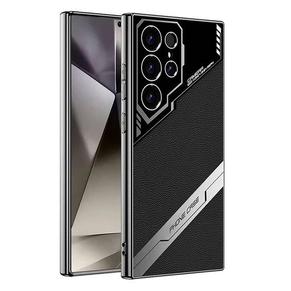Vendas Samsung Galaxy S24 Ultra Kılıf Kamera Korumalı Suni Deri Tasarım Zore Yeni Seri Procase Kapak - 2