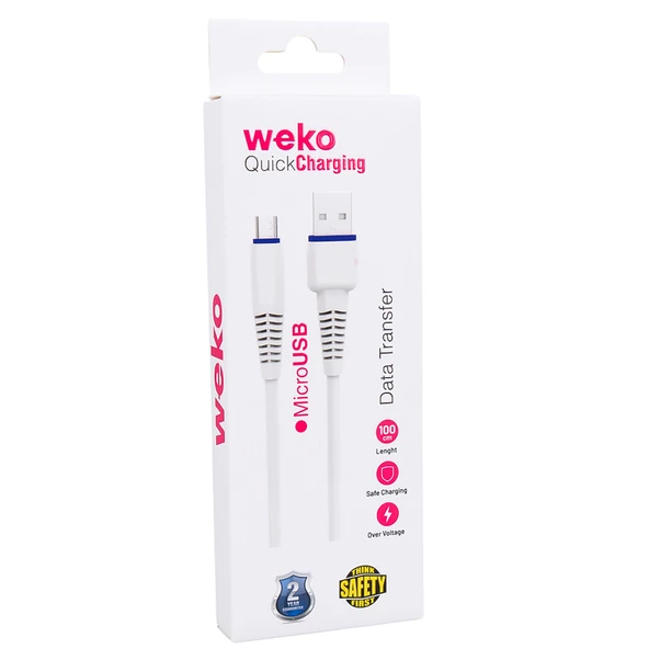 WEKO WK-22020 USB TO MICRO USB 1 MT ŞARJ KABLOSU (NO:2) - 3