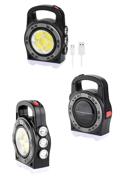 Solar Kamp Lambası – Güneş Enerjili, Şarjlı 20W COB LED, 3 Kademeli Işık, USB Çıkışlı Taşınabilir Lamba - 6